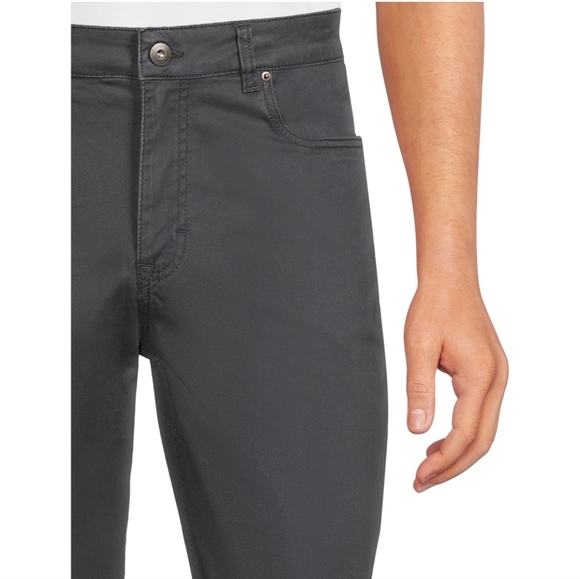 Men’s Relaxed 5 Pocket Prewashed Cotton Pants with Stretch - Picture 3 of 6